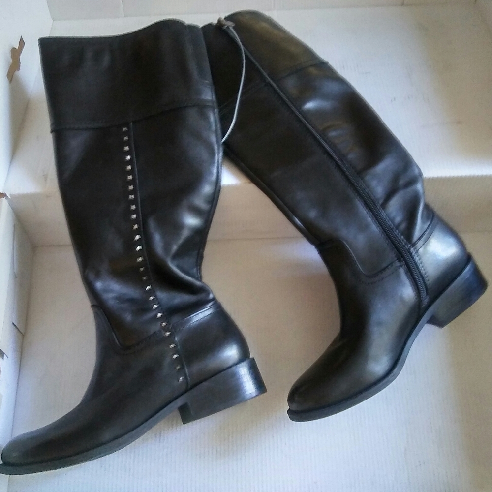 Marc Fisher Galaya Leather Studded Boot Size 6.5M - Picture 9 of 13
